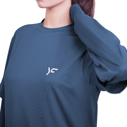 Blue Double Sleeves Top