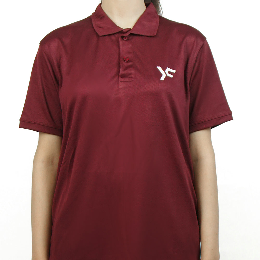 Maroon Athleisure Polo