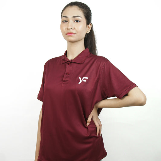 Maroon Athleisure Polo