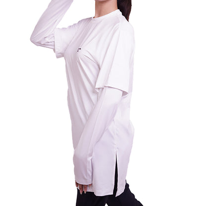 White Double Sleeves Top