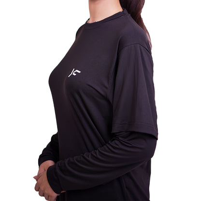 Black Double Sleeves Top